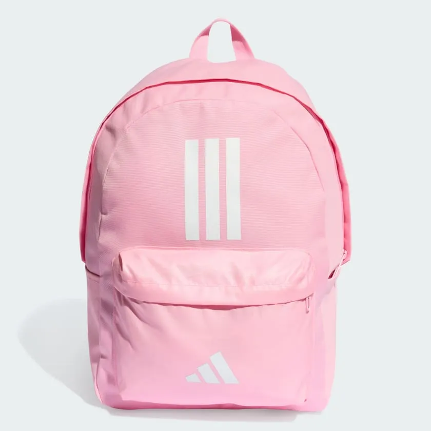 ADIDAS BACK-TO-SCHOOL 3 STRIPE BAR PINK/WHITE BACKPACK