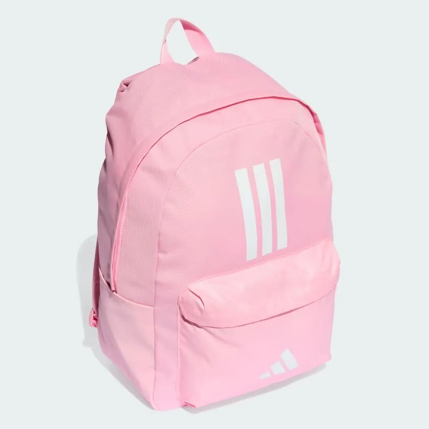 ADIDAS BACK-TO-SCHOOL 3 STRIPE BAR PINK/WHITE BACKPACK
