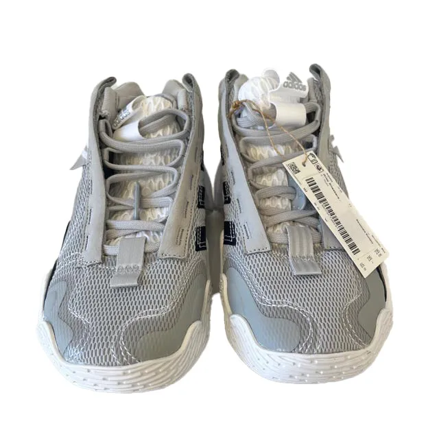 Adidas Girls Gray | Exhibit B Mid Basketball Sneakers