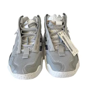 Adidas Girls Gray | Exhibit B Mid Basketball Sneakers