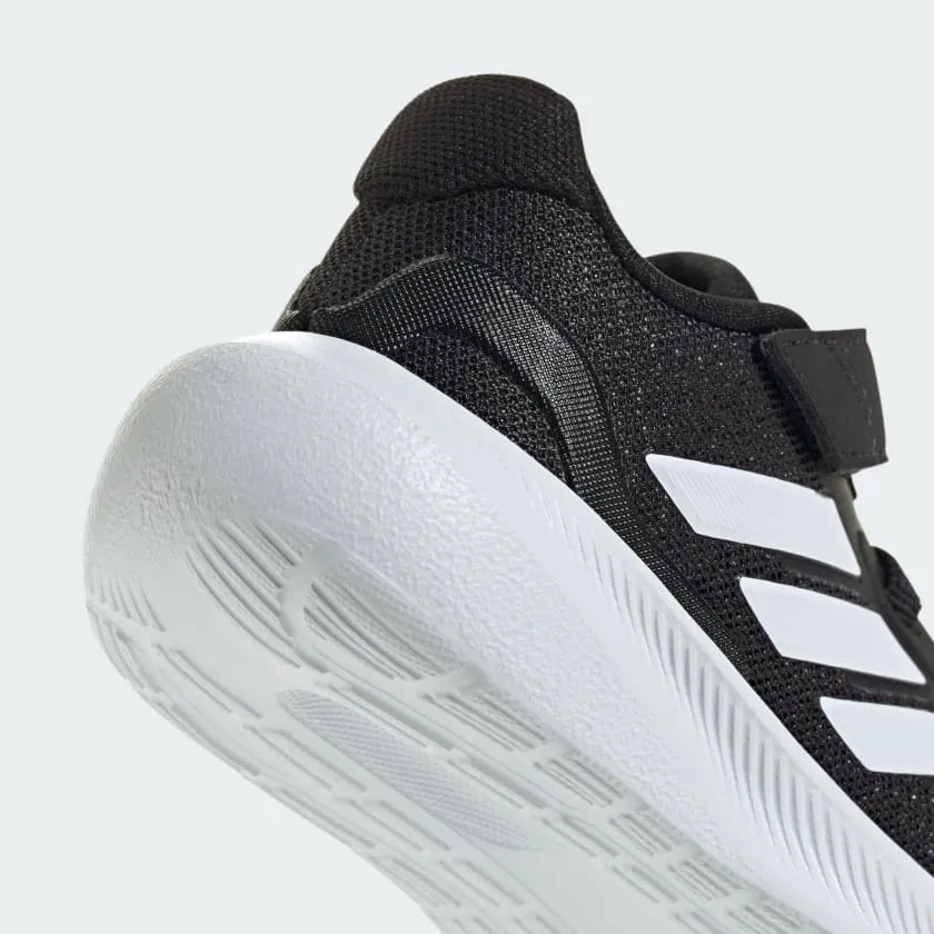 ADIDAS KID'S RUNFALCON 5 HOOK N' LOOP BLACK/WHITE RUNNING SHOES
