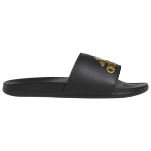 ADIDAS MEN'S ADILETTE COMFORT BLACK/GOLD SLIDES