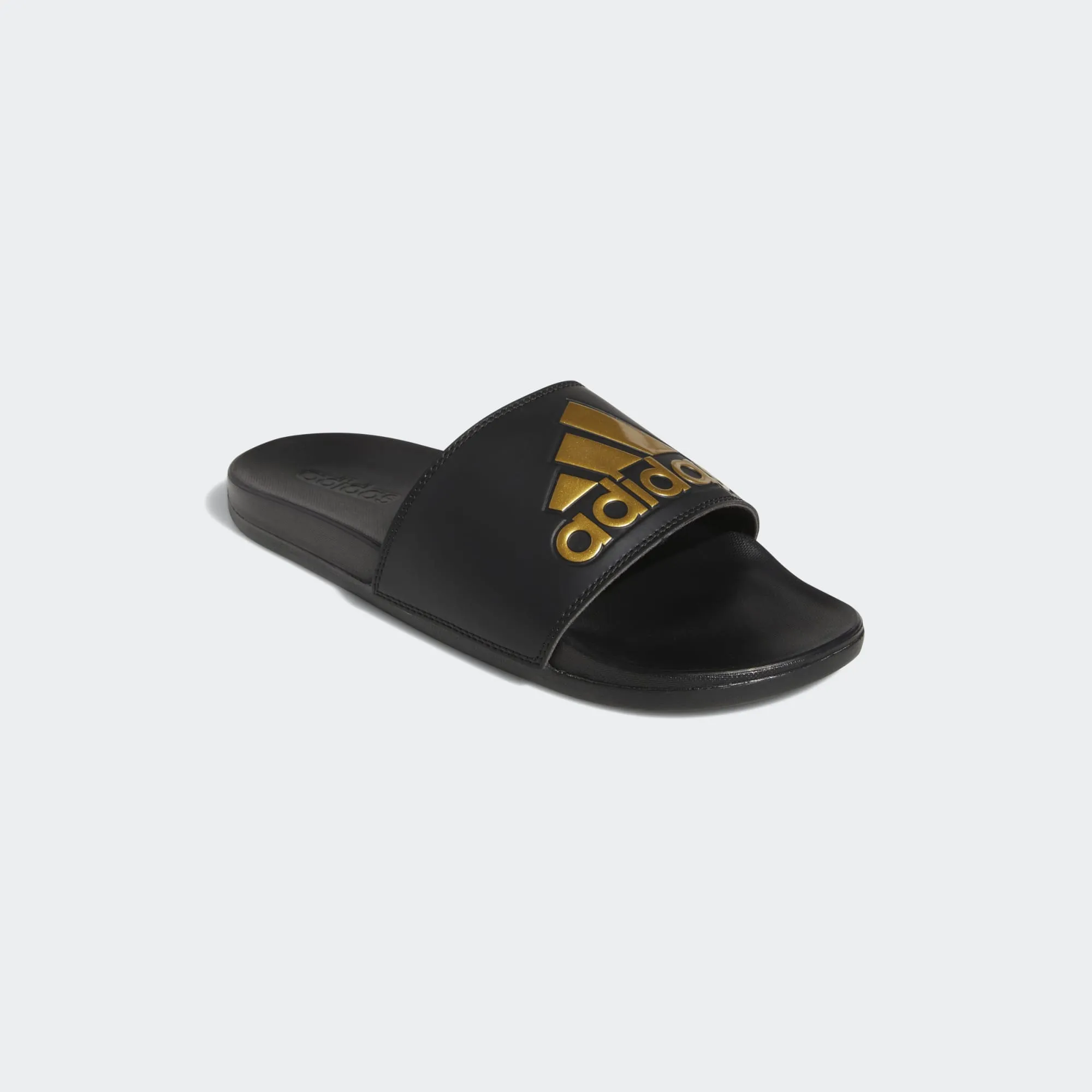 ADIDAS MEN'S ADILETTE COMFORT BLACK/GOLD SLIDES