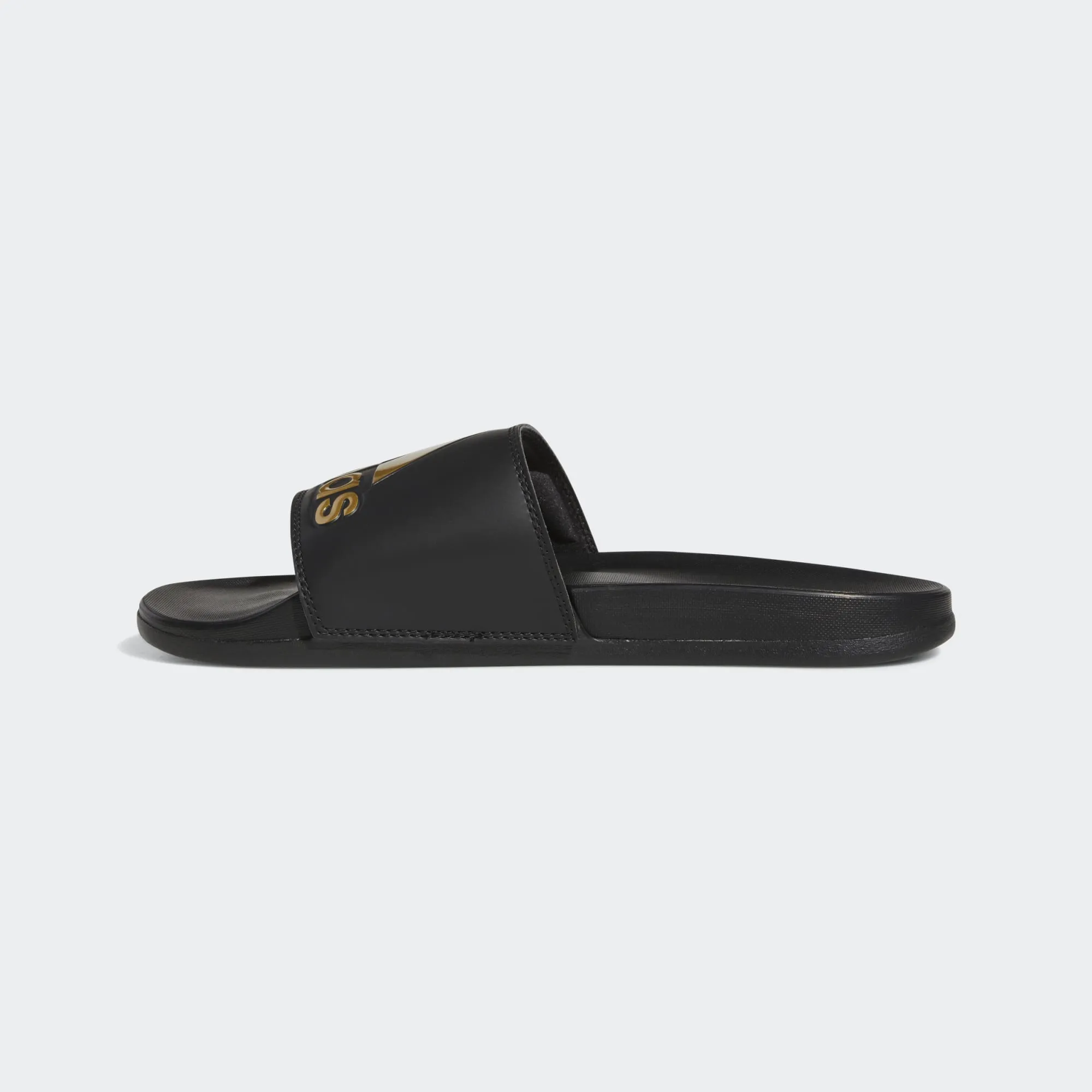 ADIDAS MEN'S ADILETTE COMFORT BLACK/GOLD SLIDES