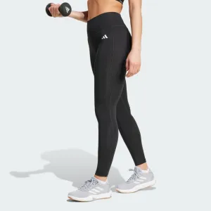 ADIDAS WOMEN'S OPTIME ESSENTIALS POCKET BACK FULL-LENGTH BLACK TIGHT