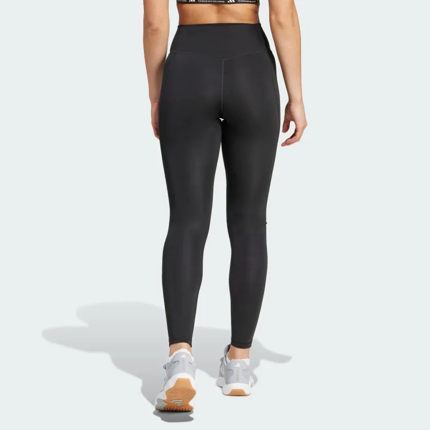ADIDAS WOMEN'S OPTIME ESSENTIALS POCKET BACK FULL-LENGTH BLACK TIGHT