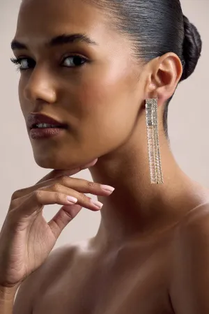 Alta | Gold Diamante Tassel Earrings Club L London