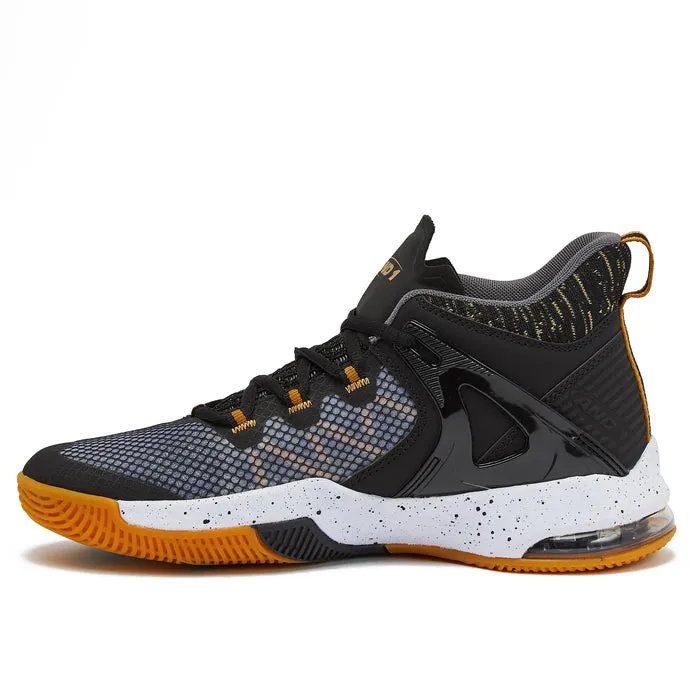AND 1 KID'S TURNAROND SIZES 3-7 BLACK/GOLD BASKETBALL SHOES