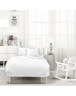 Andre Baby Cotton Comforter And Decorative Pillowase | White TOGAS