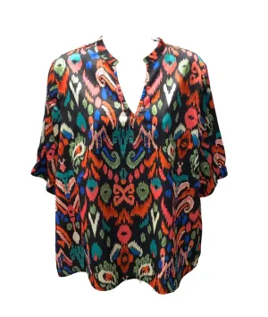 Avara Womens Multicolor Top L