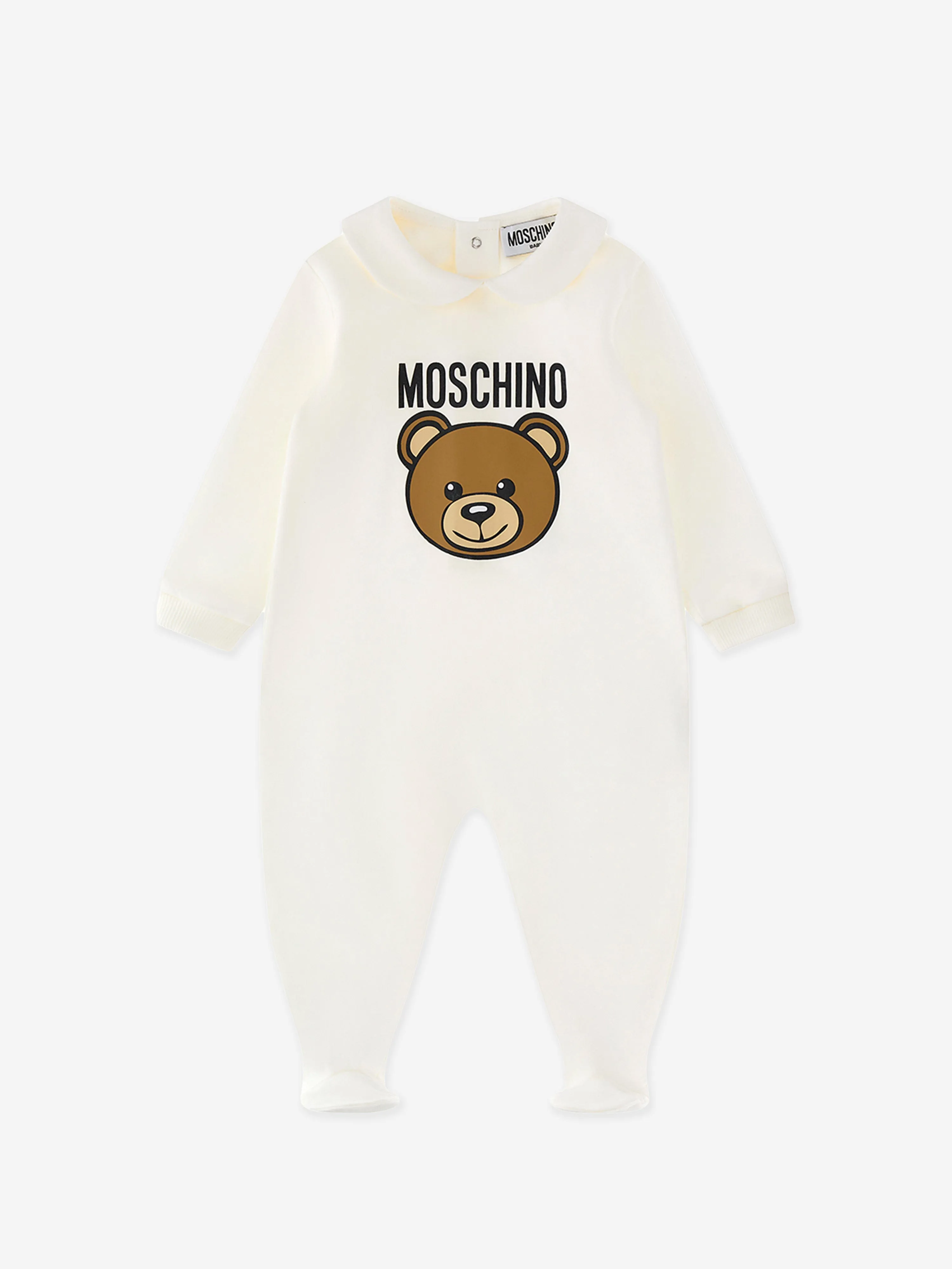 Baby Bear Logo Babygrow Set in Ivory