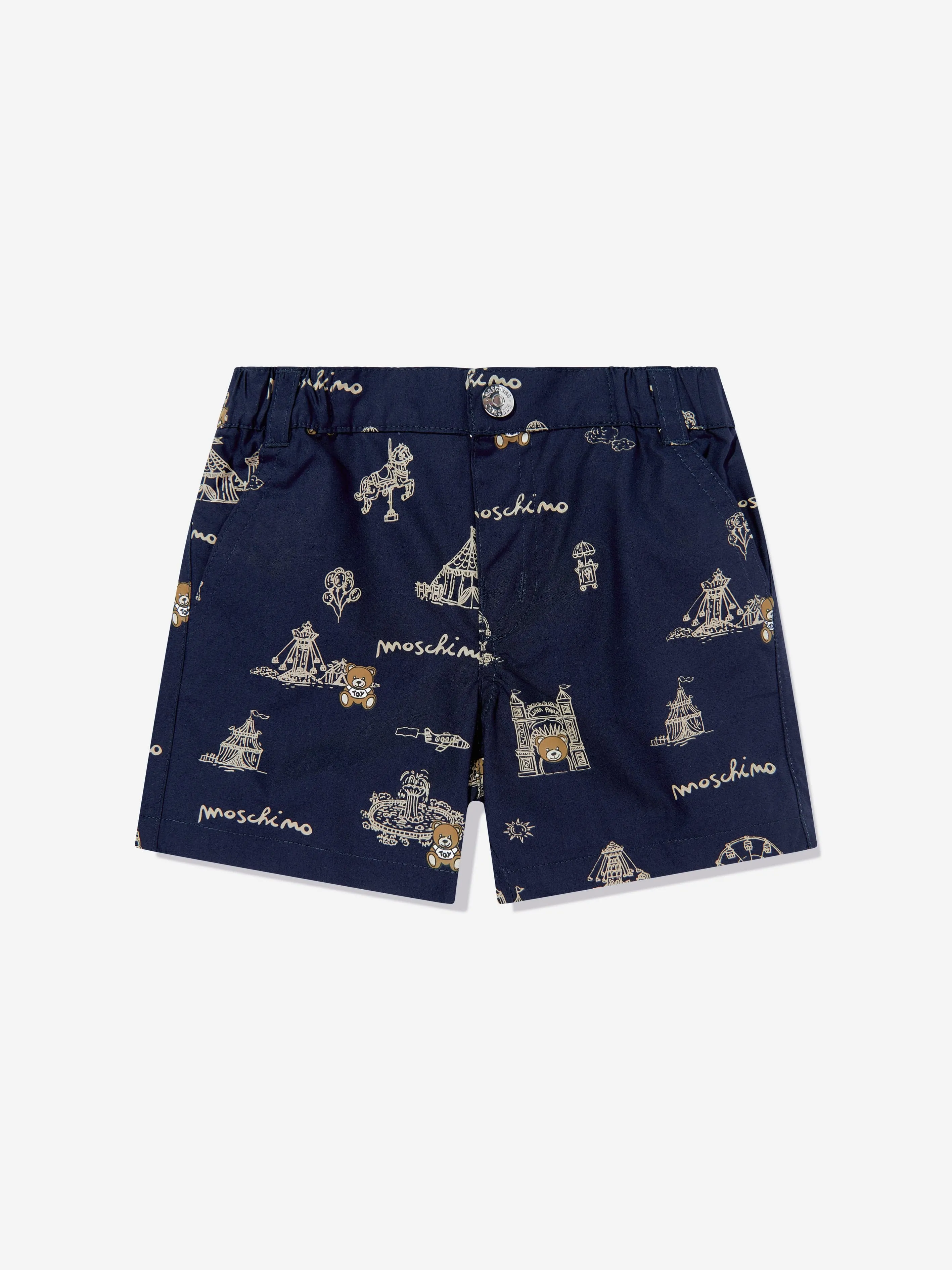 Baby Boys Teddy Bear Short Set in Navy