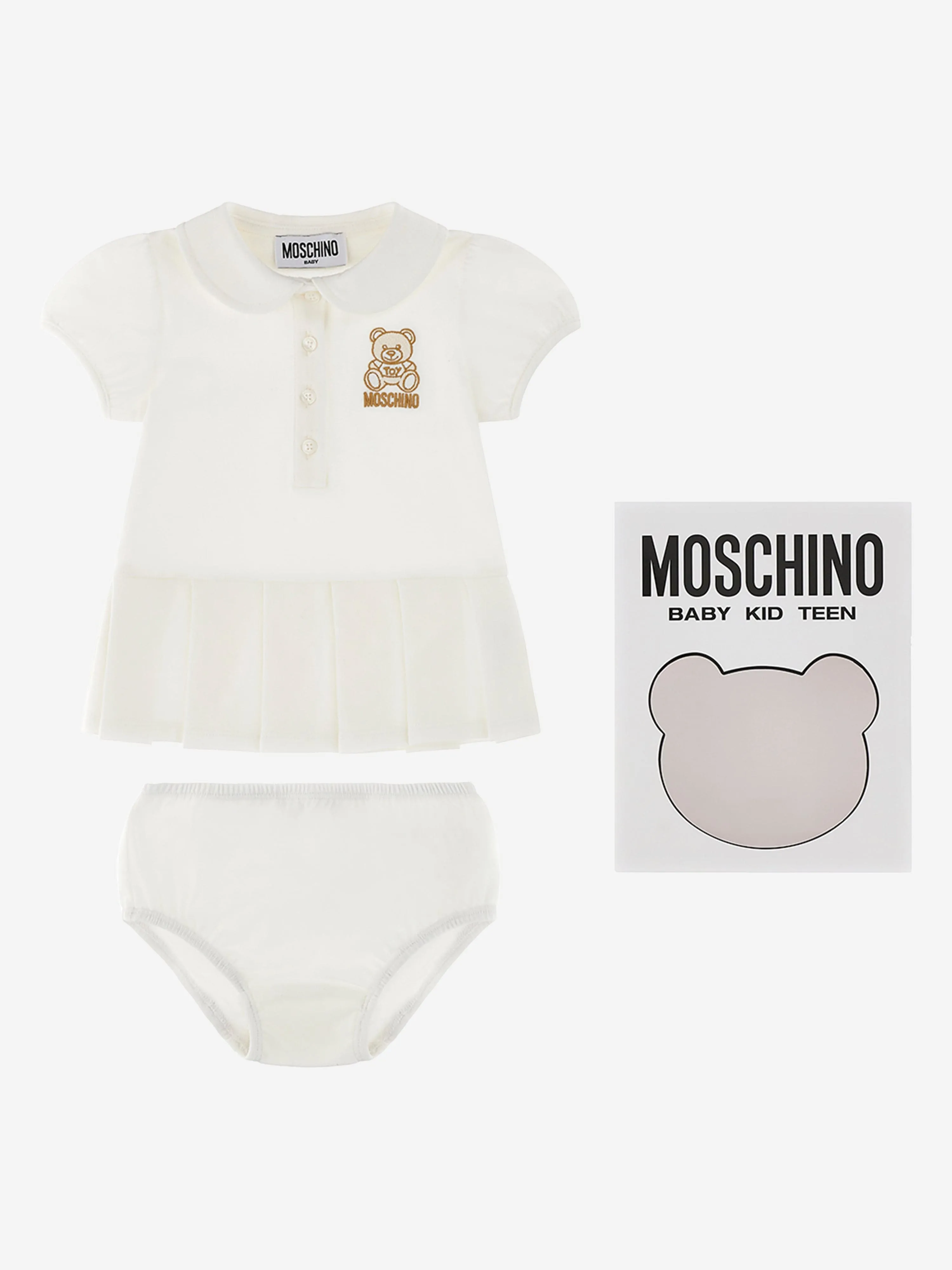 Baby Girls Dress and Knickers Set in Ivory