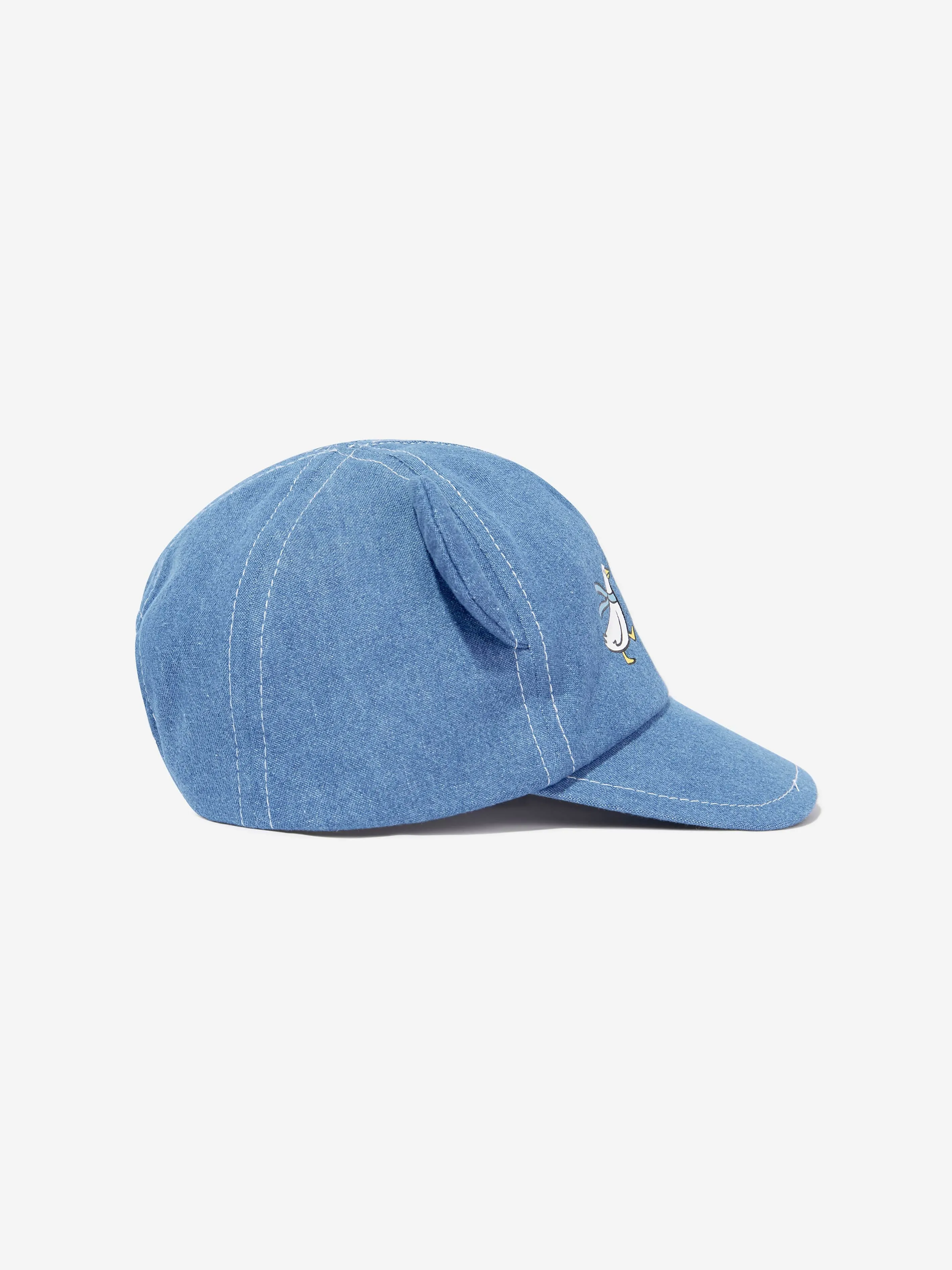 Baby Teddy Bear Cap with Ears in Blue