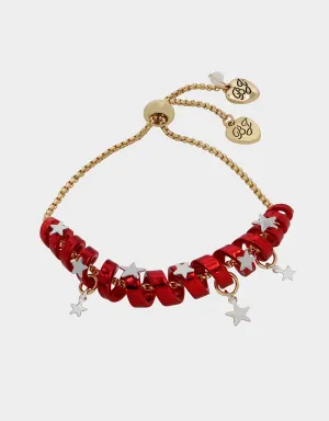 BETSEYS HOLIDAY COIL BRACELET RED Betsey Johnson