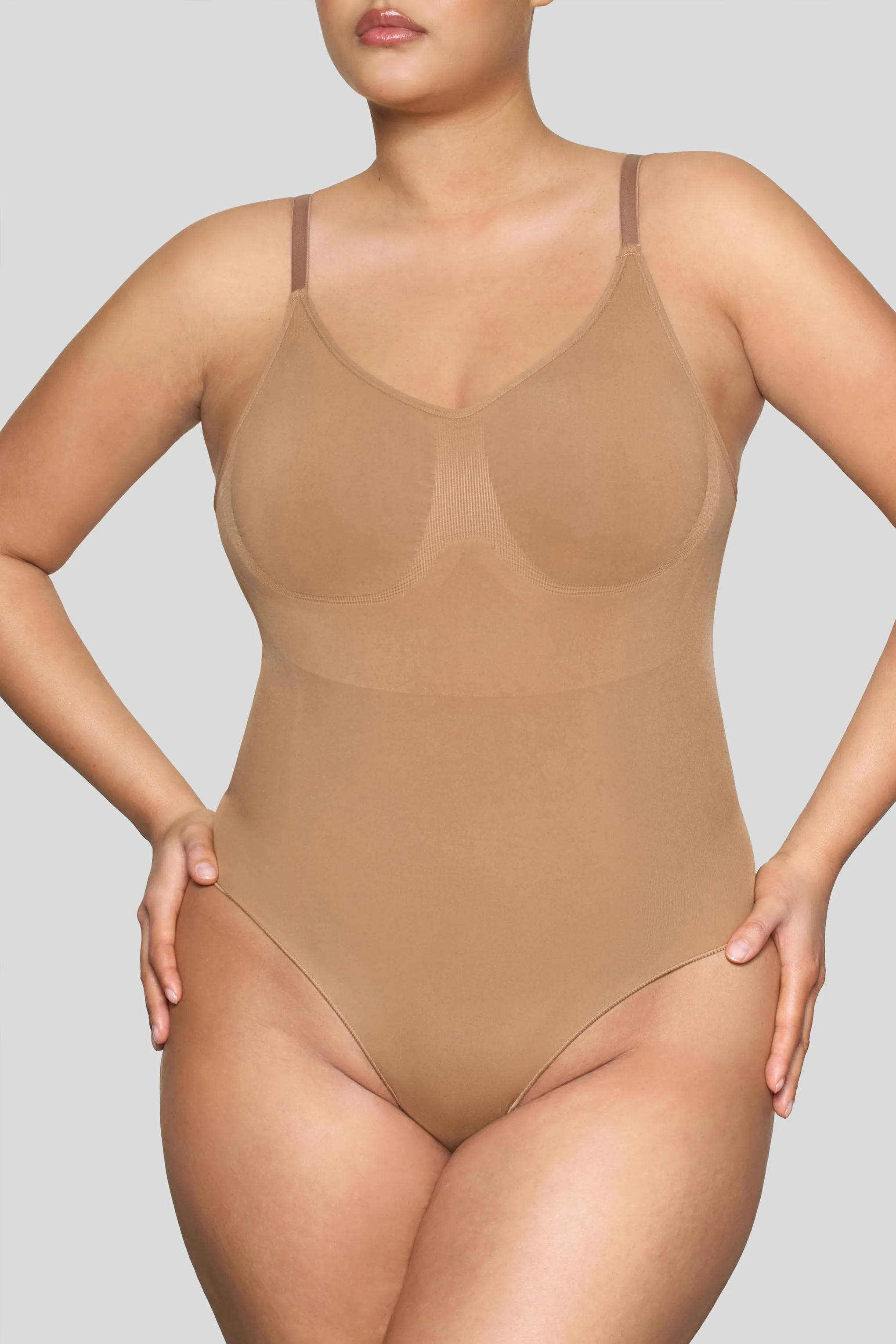 BOOMBA | Caramel Bodysuit Thong Shapewear Club L London