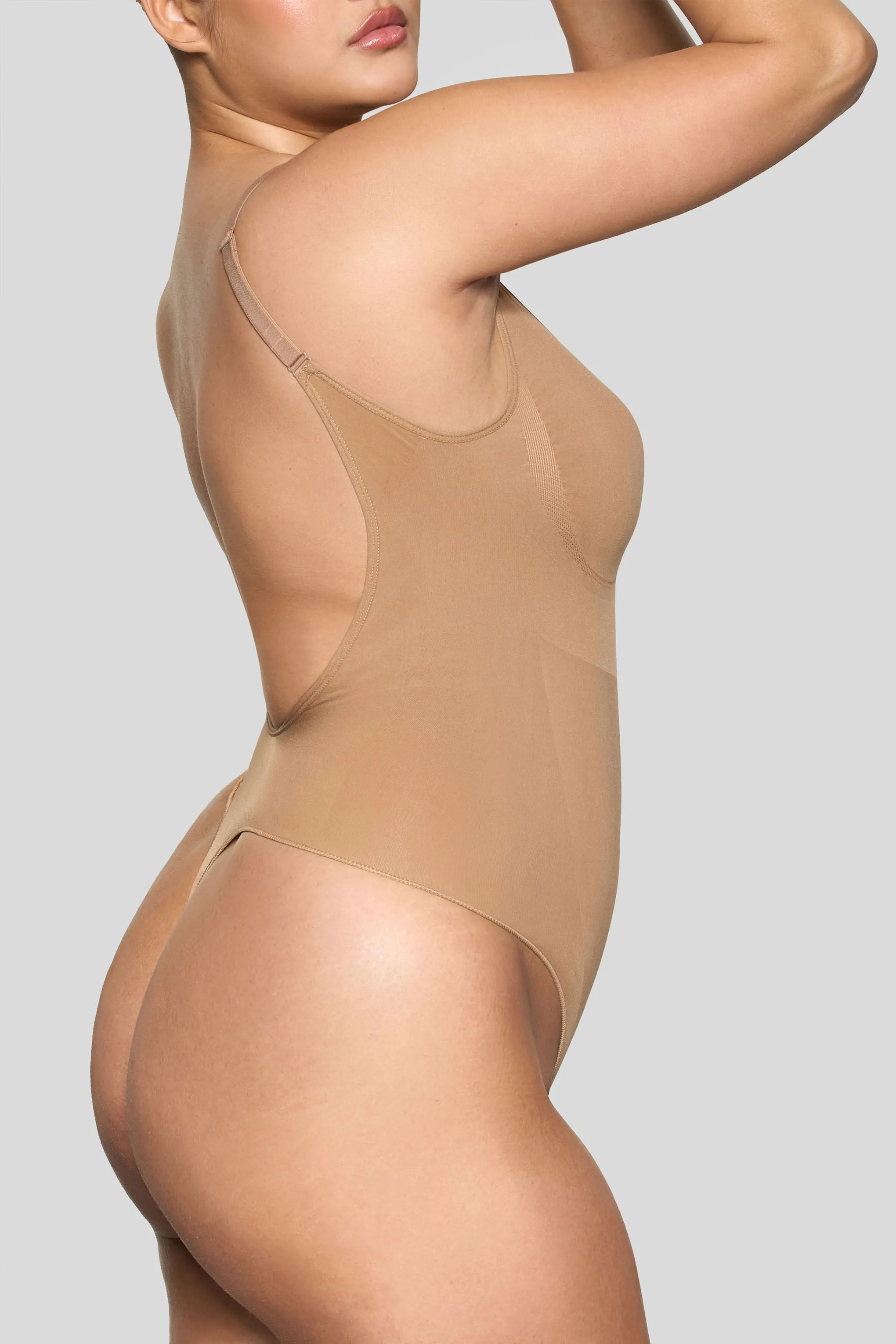 BOOMBA | Caramel Bodysuit Thong Shapewear Club L London