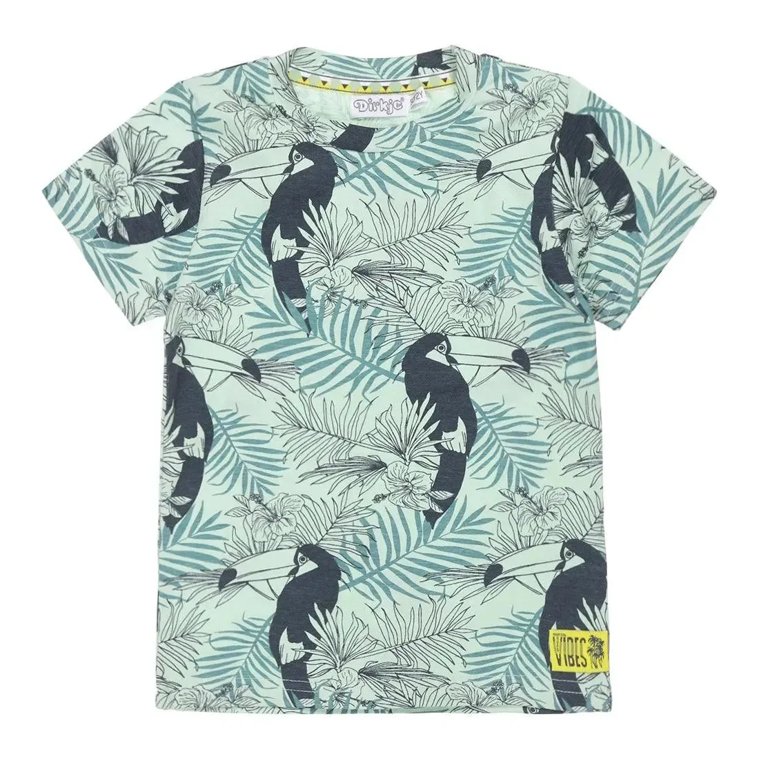 Boys T-shirt Light Green Cockatoo | Dirkje