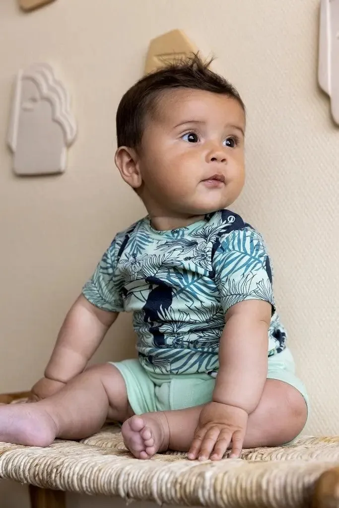 Boys T-shirt Light Green Cockatoo | Dirkje
