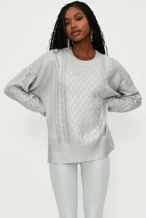 Callie Sweater Silver Shine Cable Beach Riot