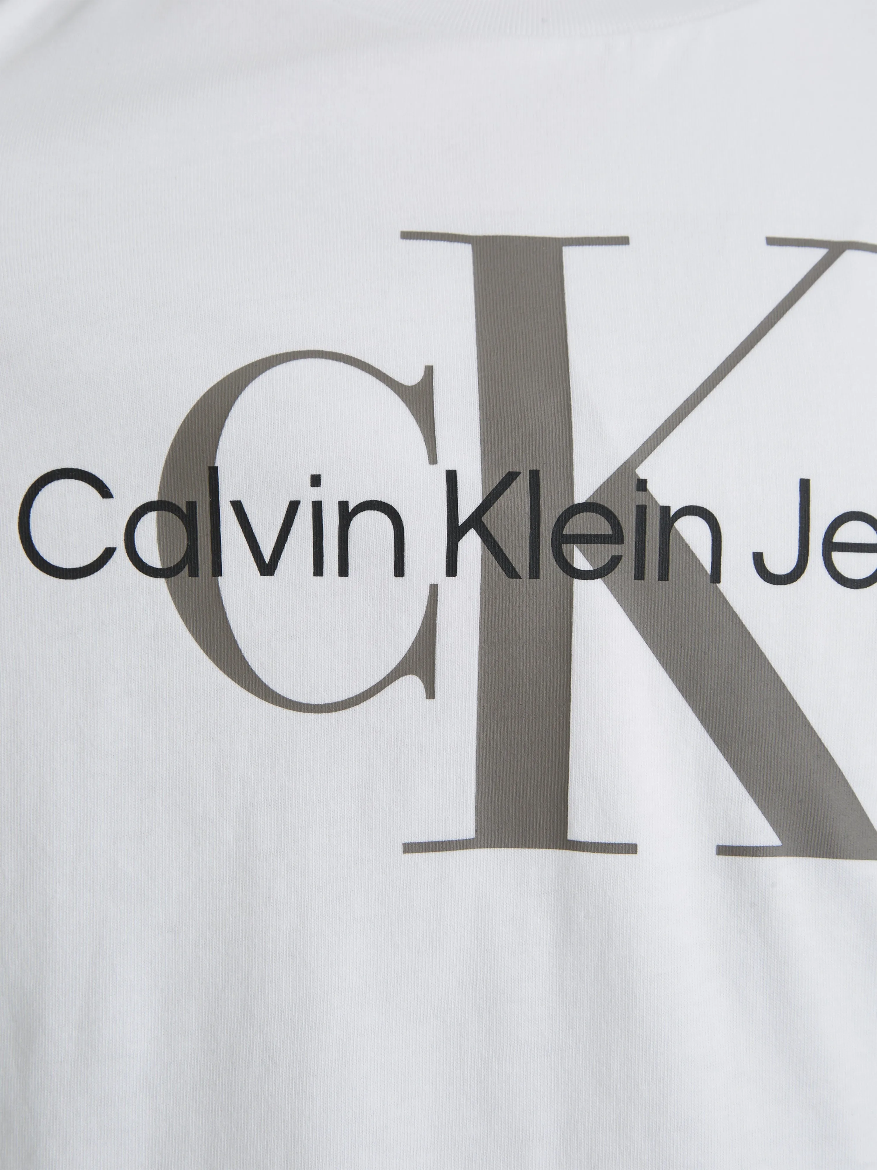 Calvin Klein Kids Monogram Logo T-Shirt in White