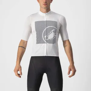 Castelli Bagarre Mens Cycling Jersey (Ivory/Savile Blue)