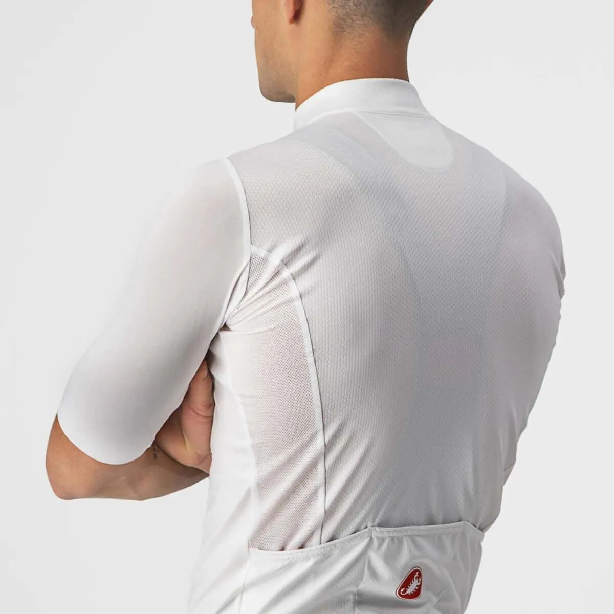 Castelli Bagarre Mens Cycling Jersey (Ivory/Savile Blue)