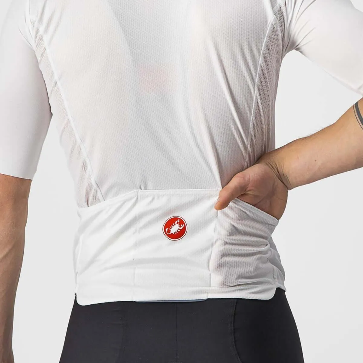 Castelli Bagarre Mens Cycling Jersey (Ivory/Savile Blue)