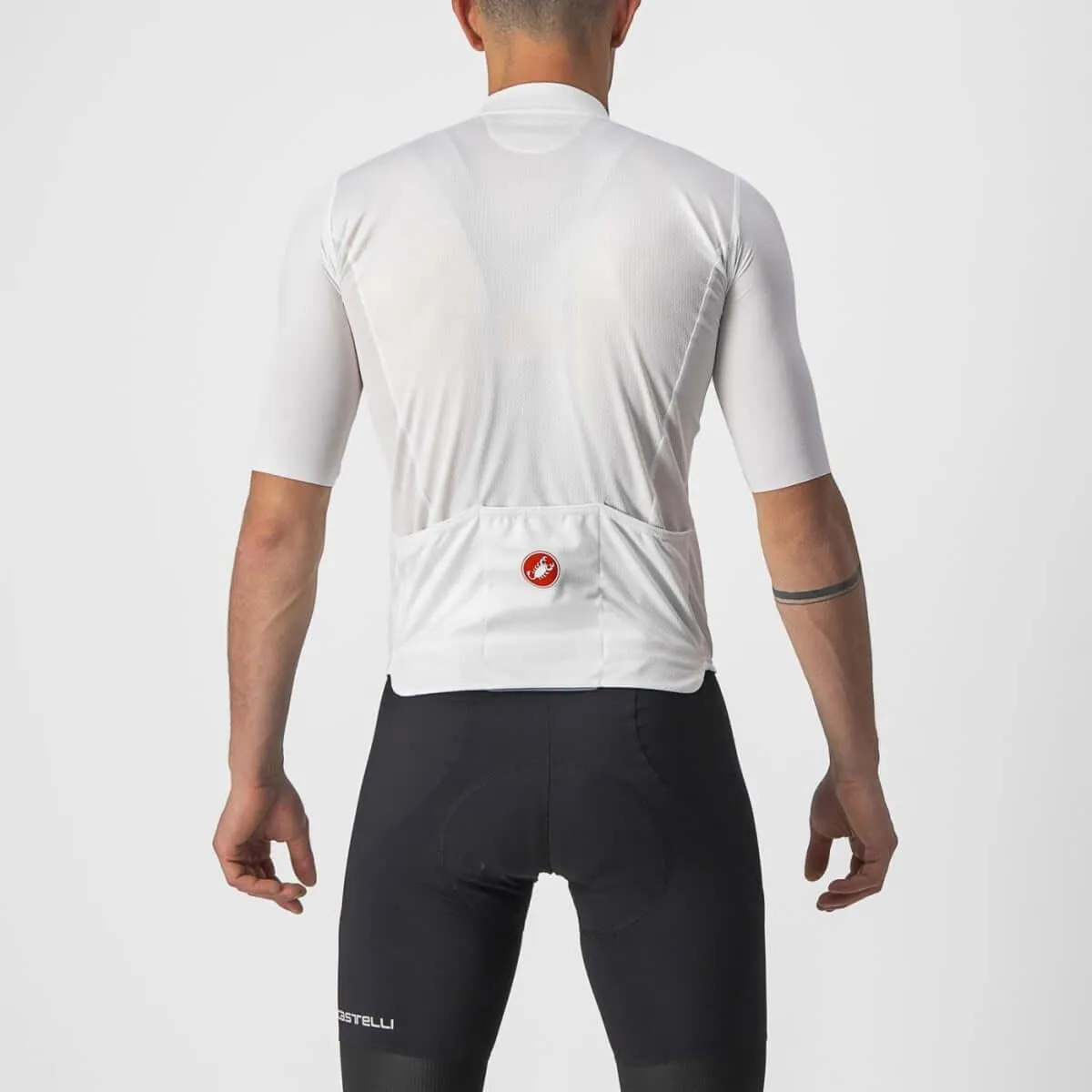 Castelli Bagarre Mens Cycling Jersey (Ivory/Savile Blue)