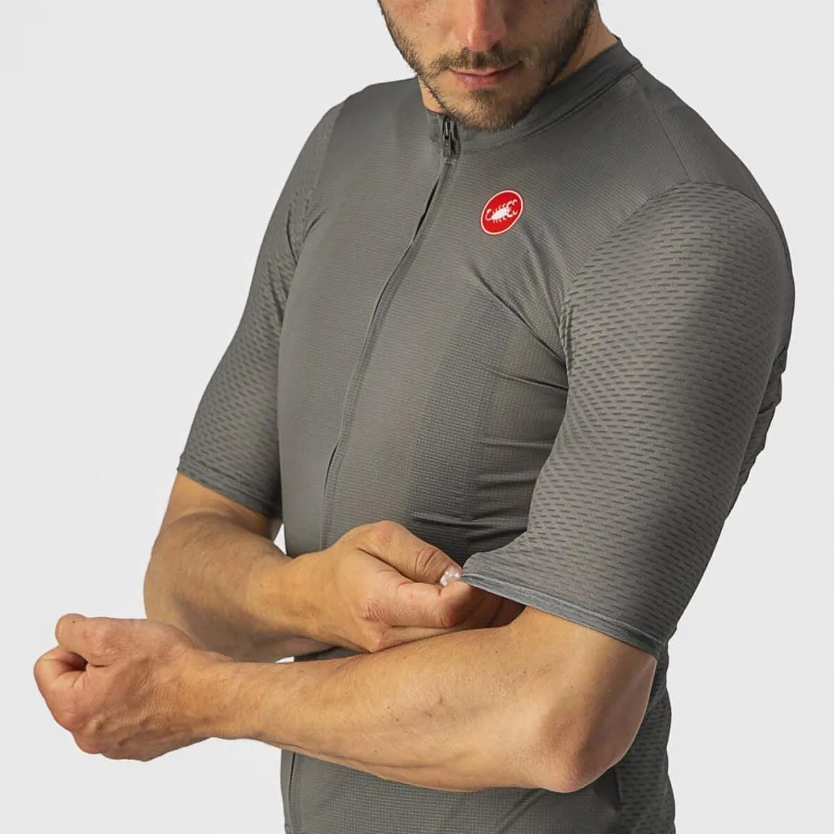 Castelli Breathe Attack Mens Cycling Jersey (Forest Gray)
