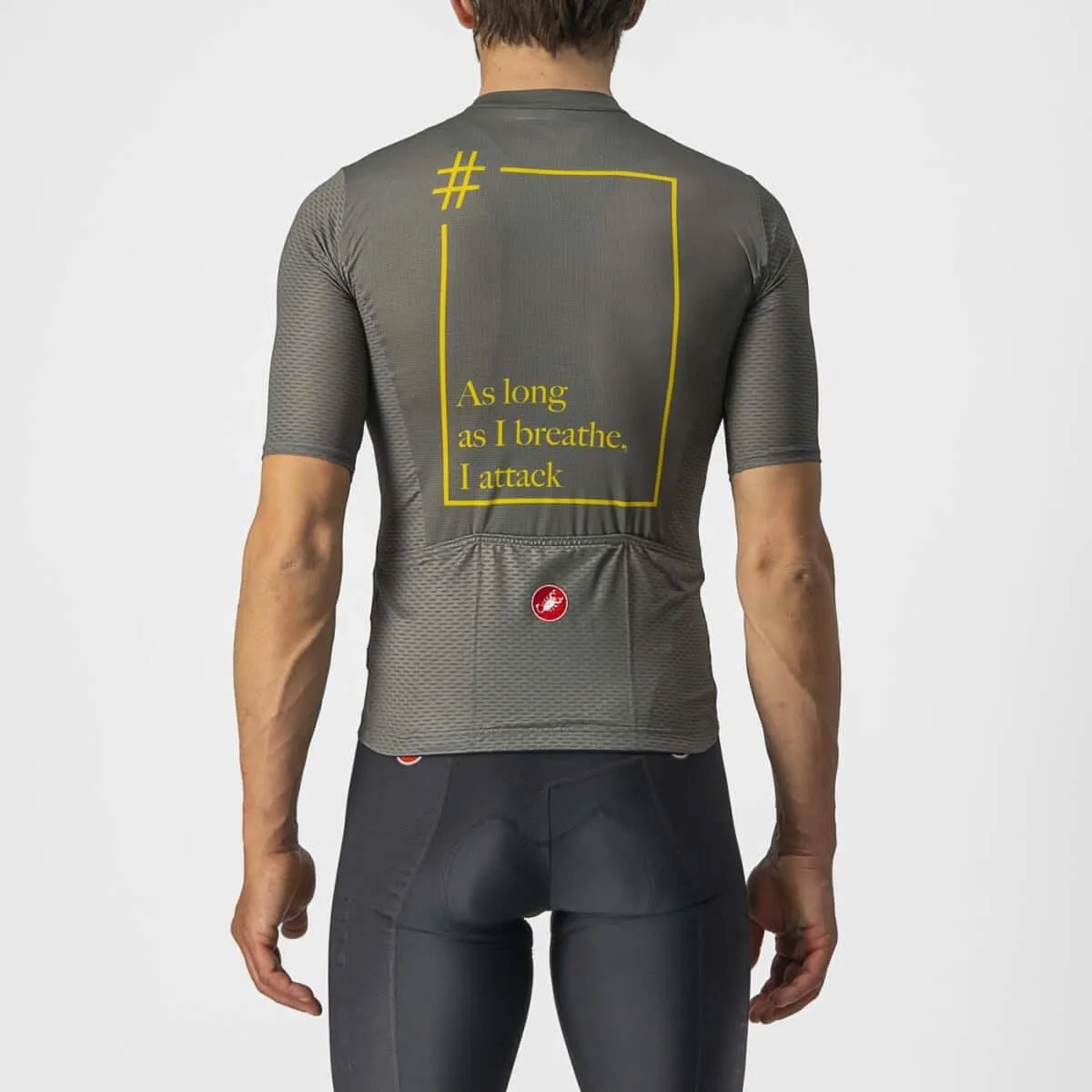 Castelli Breathe Attack Mens Cycling Jersey (Forest Gray)