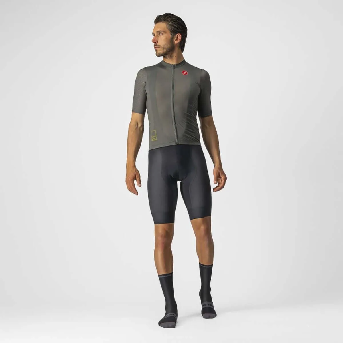 Castelli Breathe Attack Mens Cycling Jersey (Forest Gray)
