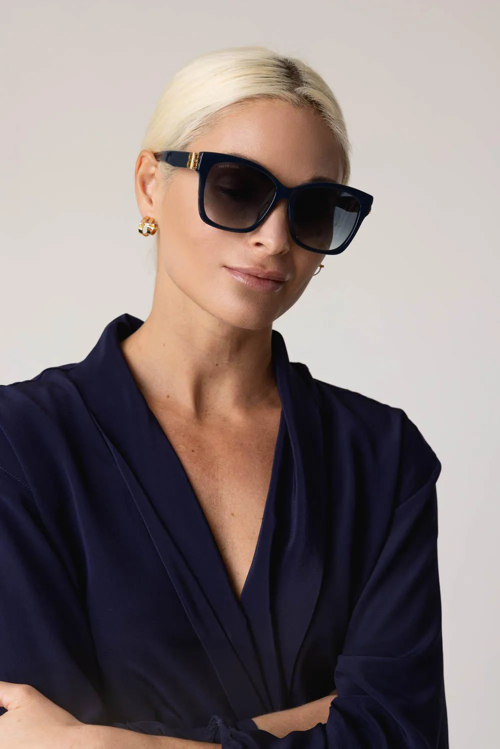 Cateye Sunglasses - Blue Gold