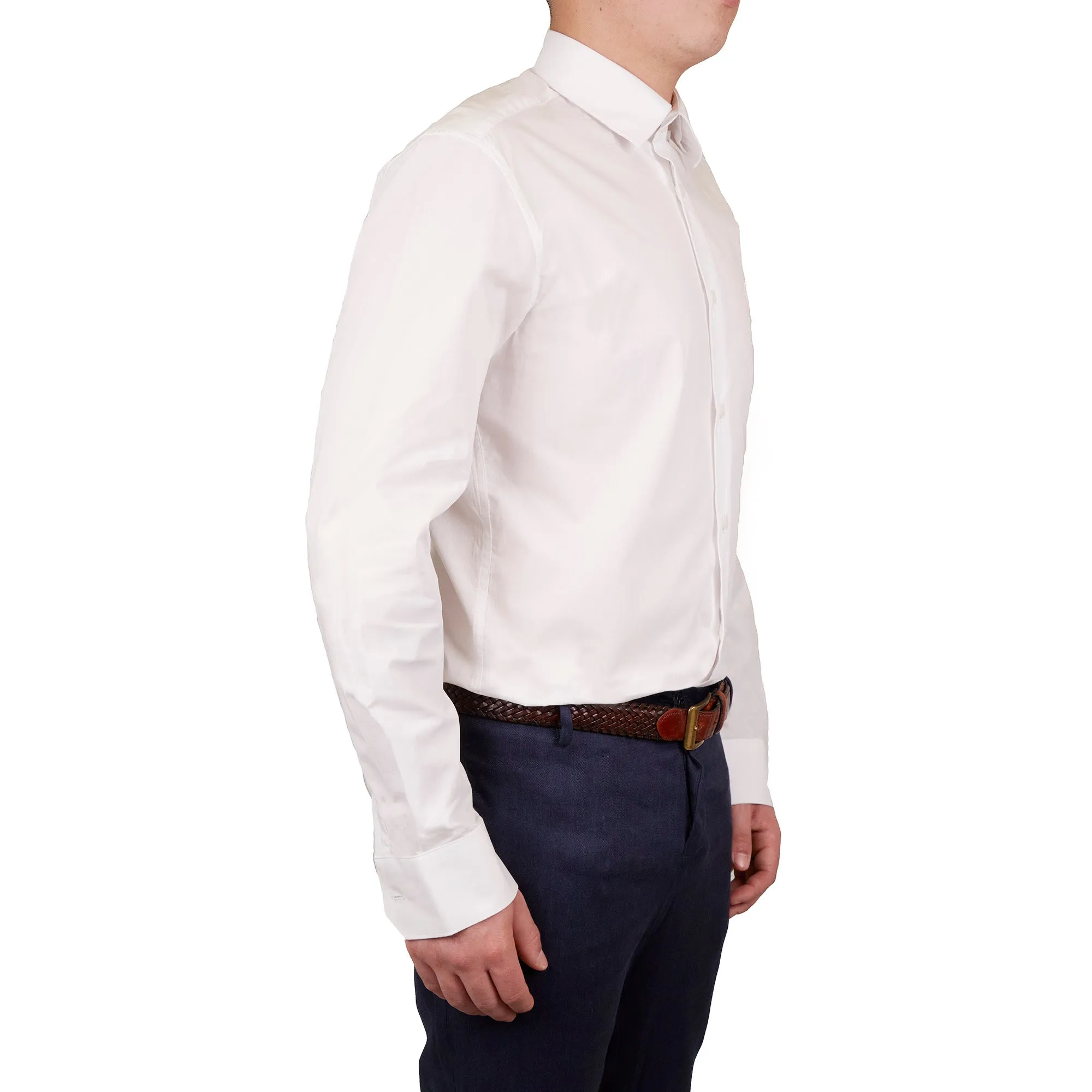 Cavalli Class Mens Comfort Fit White Dress Shirt