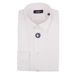 Cavalli Class Mens Comfort Fit White Dress Shirt