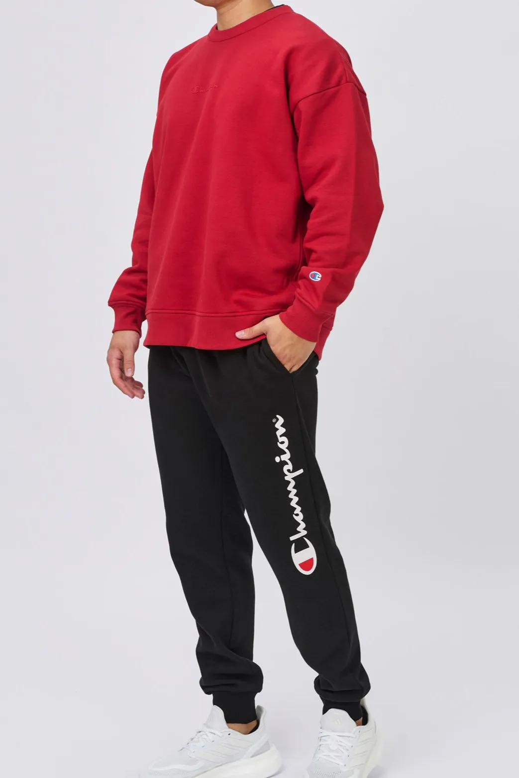 CHAMPION MEN'S SCRIPT TONAL CARDINAL SWEATSHIRT