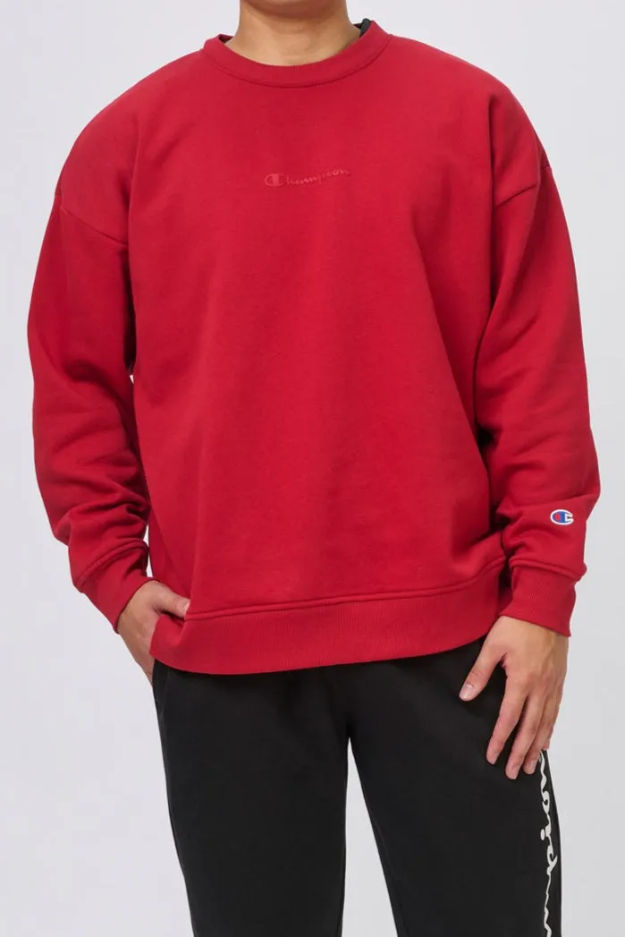 CHAMPION MEN'S SCRIPT TONAL CARDINAL SWEATSHIRT