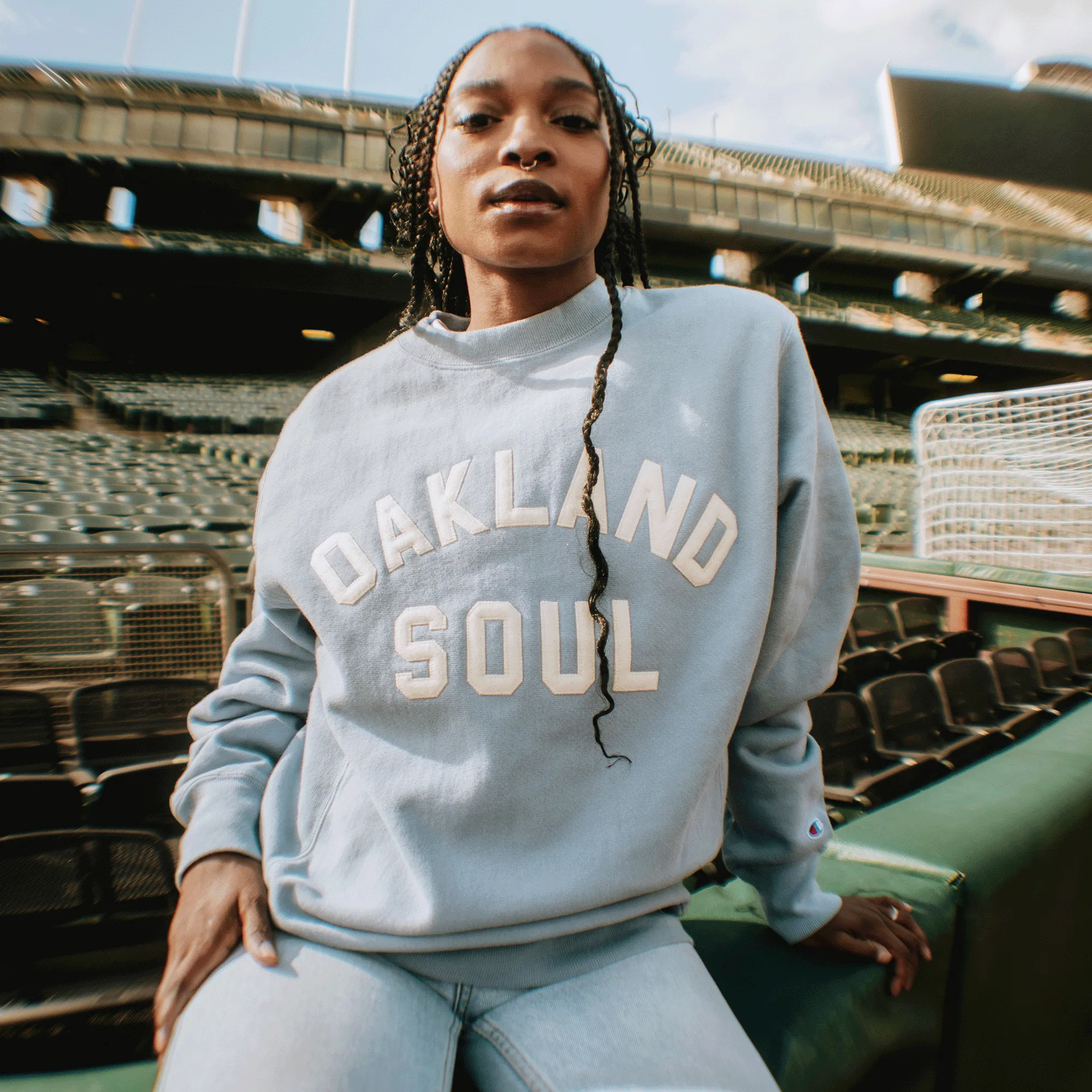 Champion X Oakland Soul Wordmark Crew