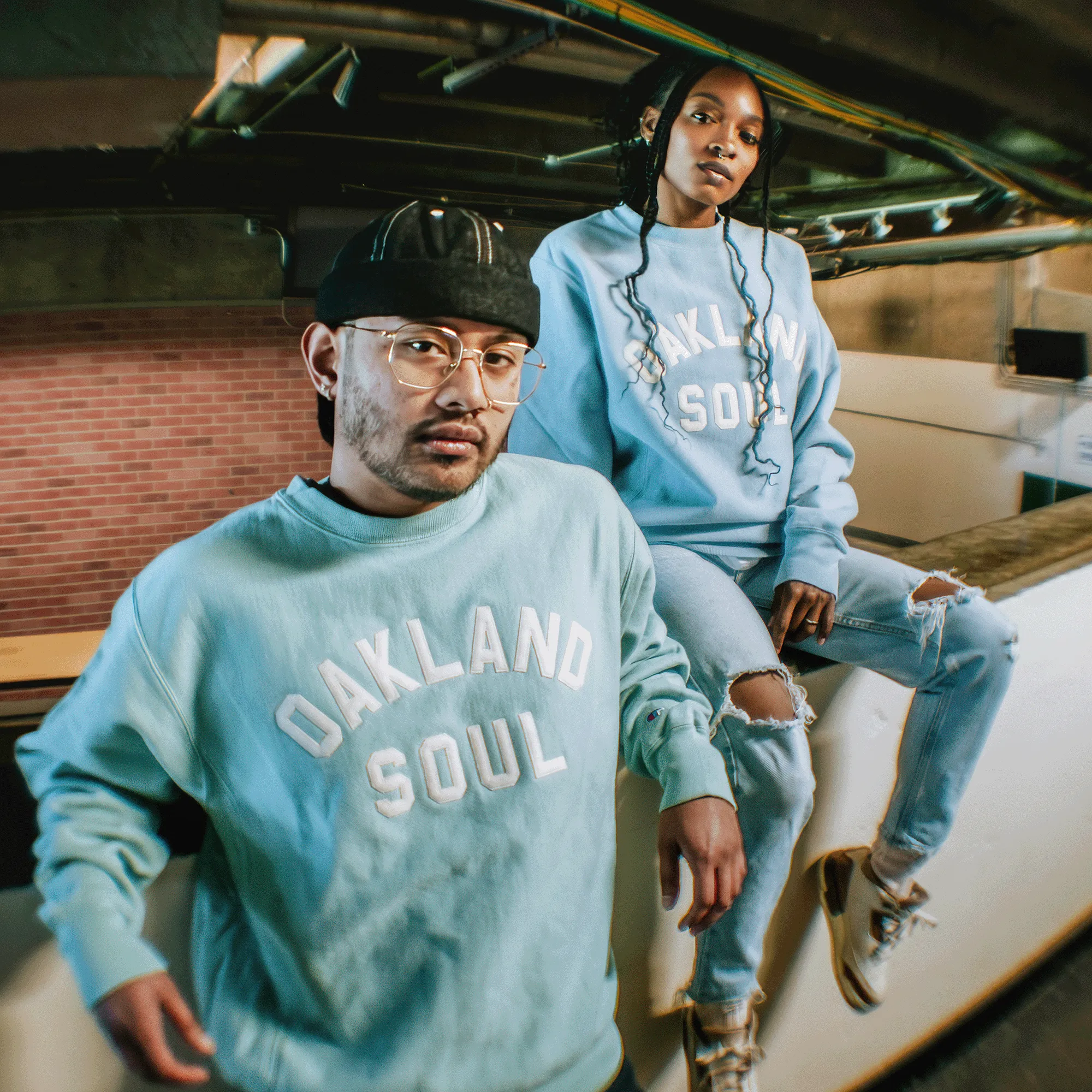 Champion X Oakland Soul Wordmark Crew