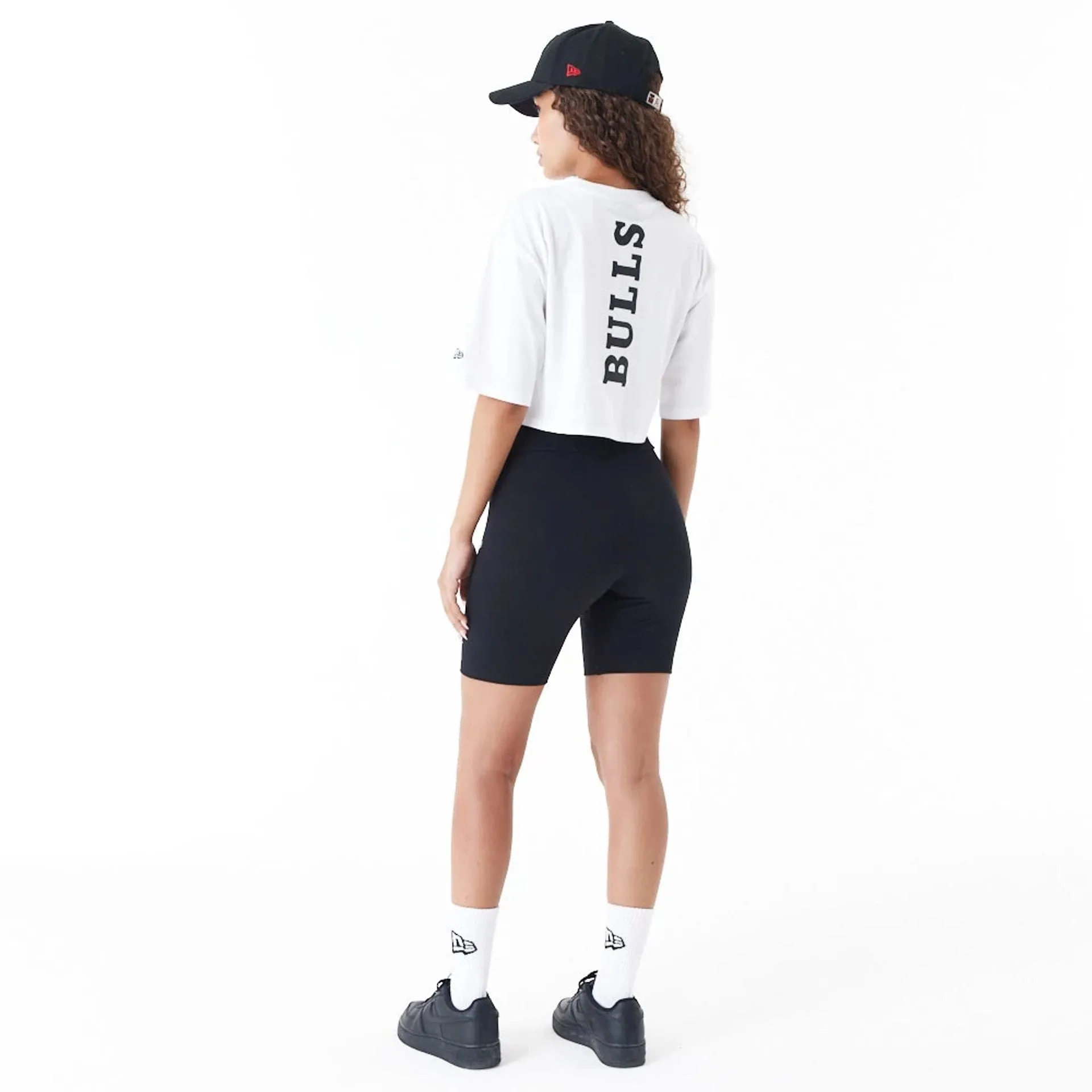 Chicago Bulls Womens NBA Logo Black Cycling Shorts NEW ERA