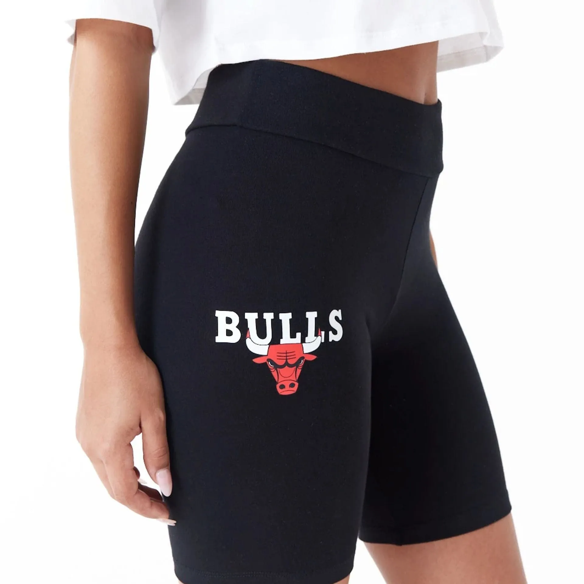 Chicago Bulls Womens NBA Logo Black Cycling Shorts NEW ERA