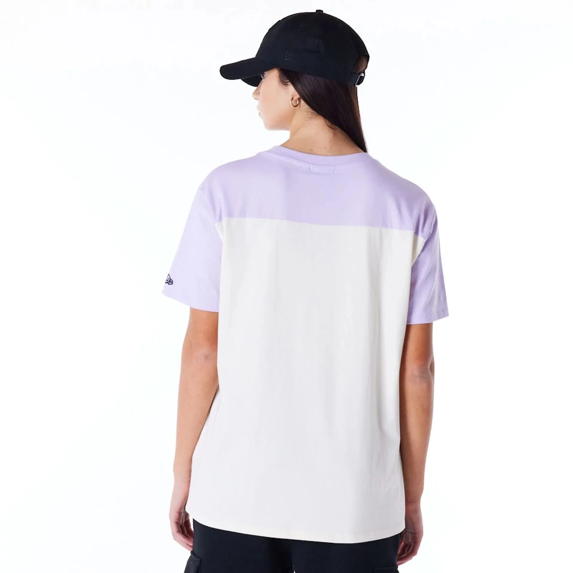 Chicago Bulls Womens NBA Pastel Purple Oversized T-Shirt NEW ERA