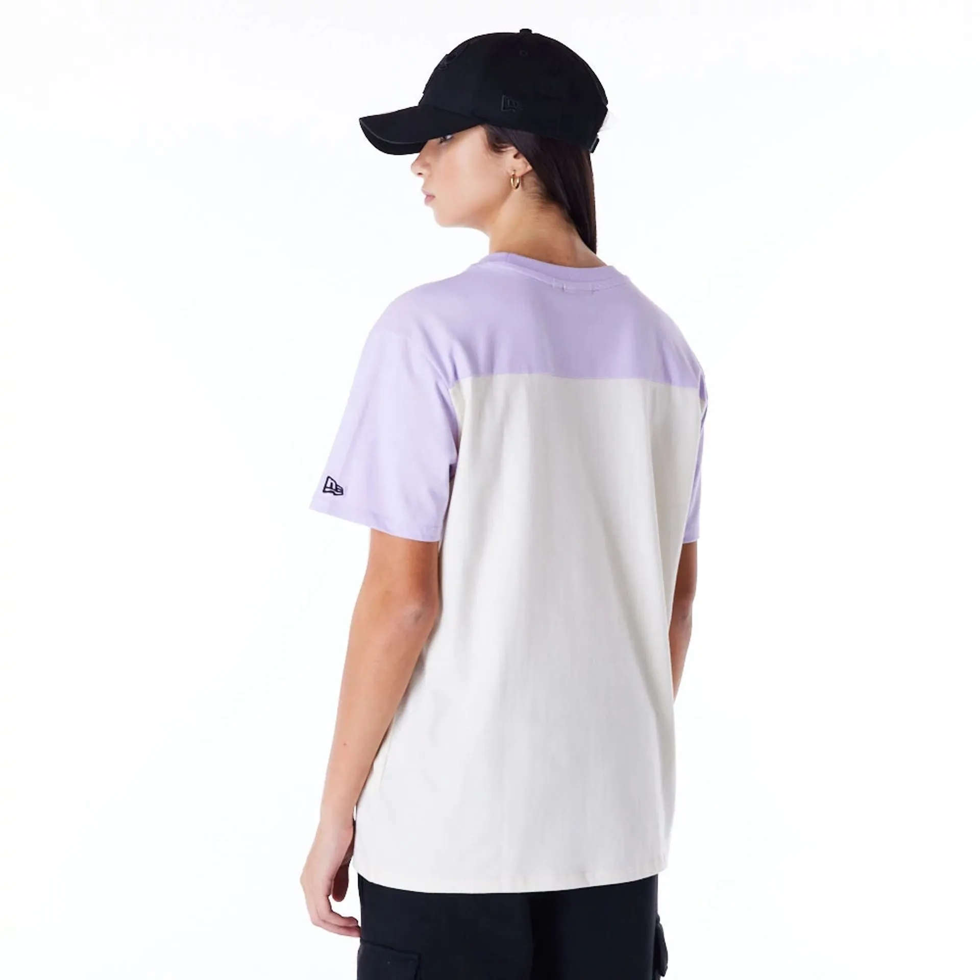 Chicago Bulls Womens NBA Pastel Purple Oversized T-Shirt NEW ERA
