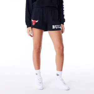 Chicago Bulls Womens NBA Wordmark Black Shorts NEW ERA