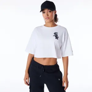 Chicago White Sox Womens MLB Lifestyle White Crop T-Shirt NEW ERA