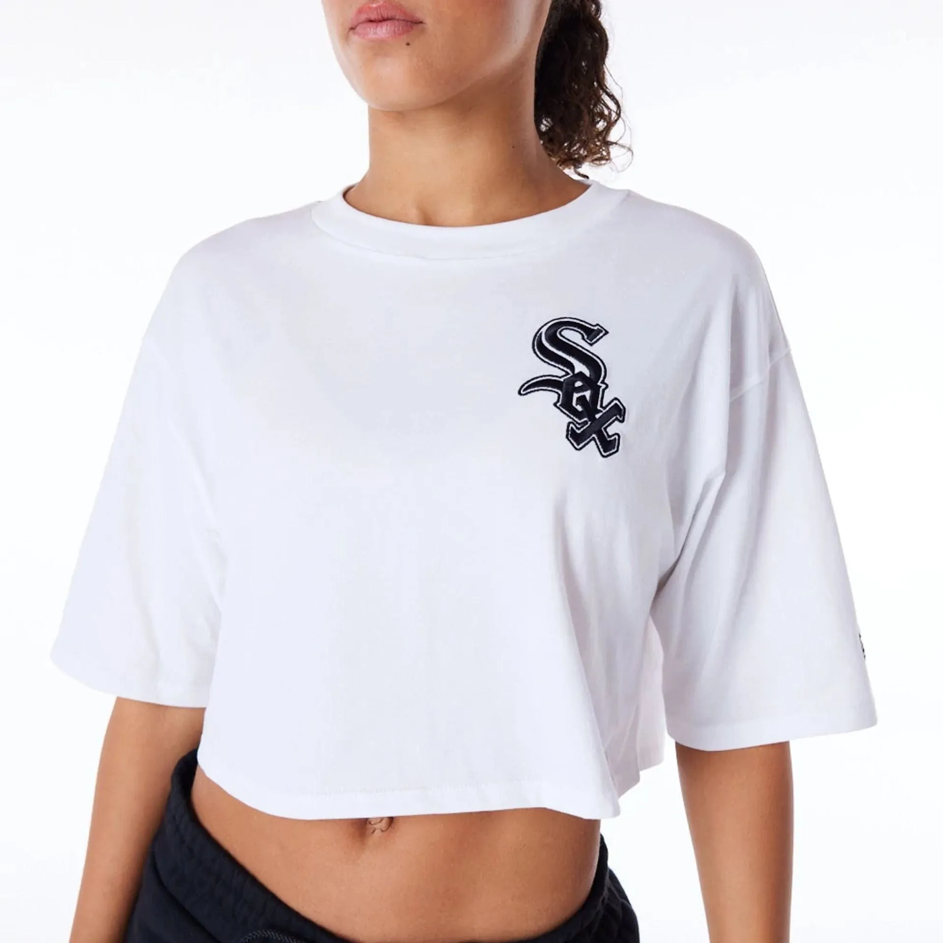 Chicago White Sox Womens MLB Lifestyle White Crop T-Shirt NEW ERA