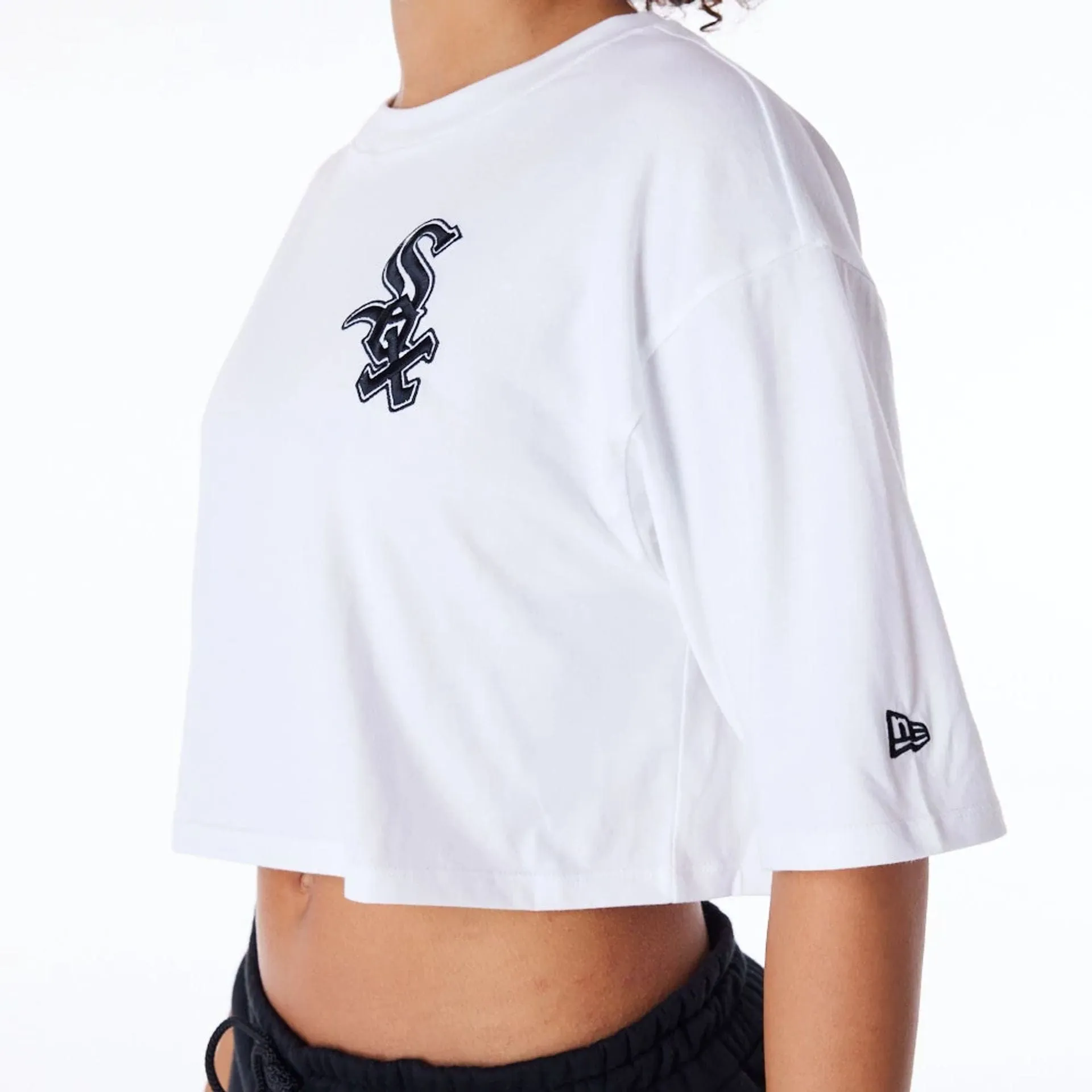 Chicago White Sox Womens MLB Lifestyle White Crop T-Shirt NEW ERA
