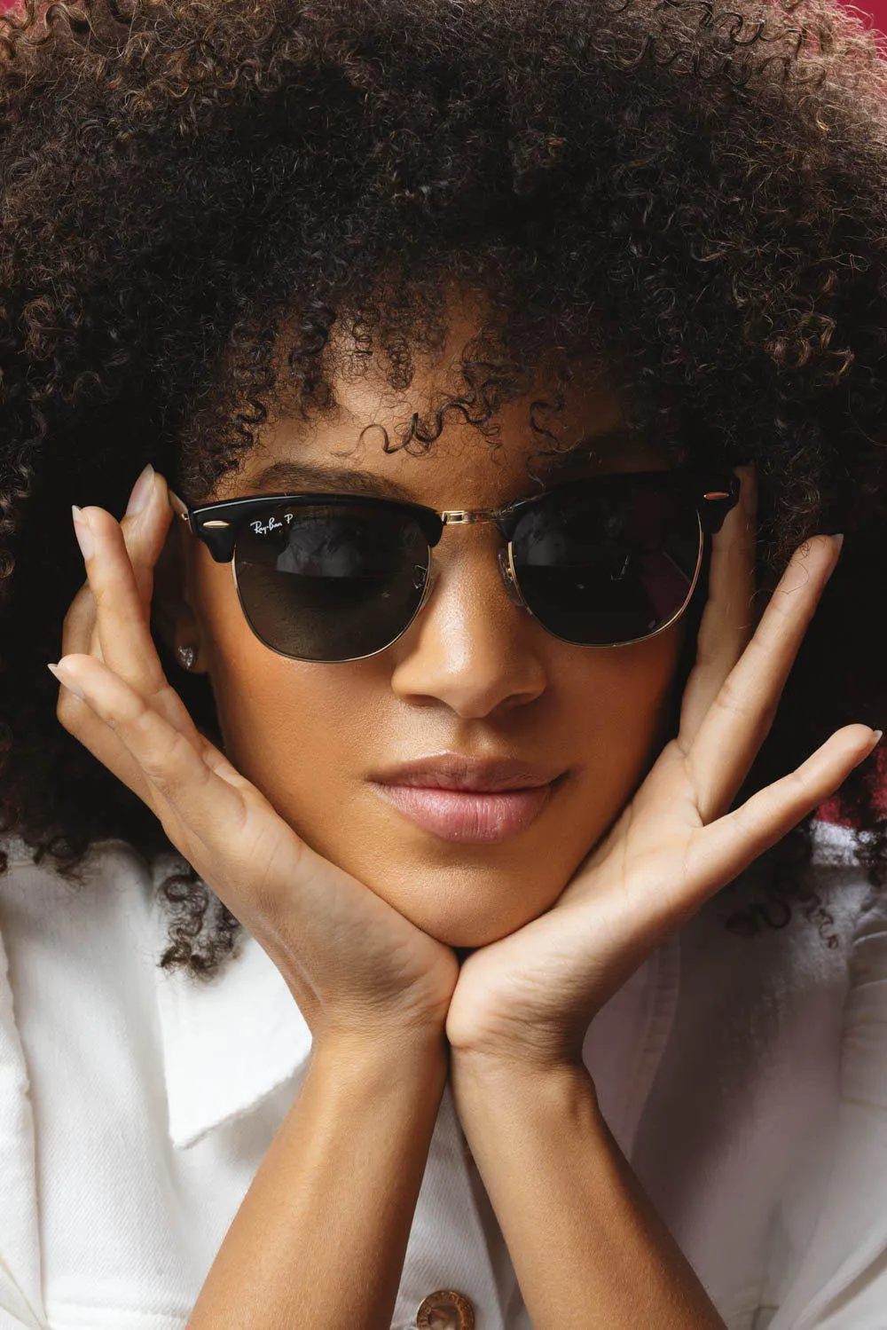 Clubmaster Classic Sunglasses - Polished Black Green
