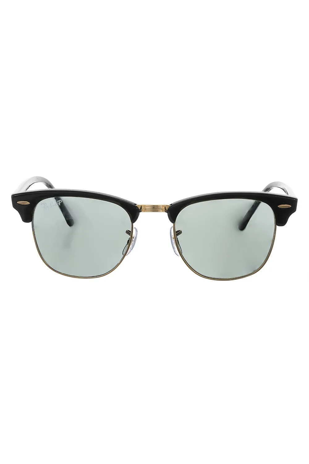 Clubmaster Classic Sunglasses - Polished Black Green
