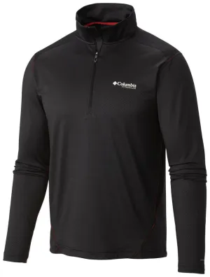 Columbia Men Black Omni-Freeze Titan Ice Half Zip Tshirt